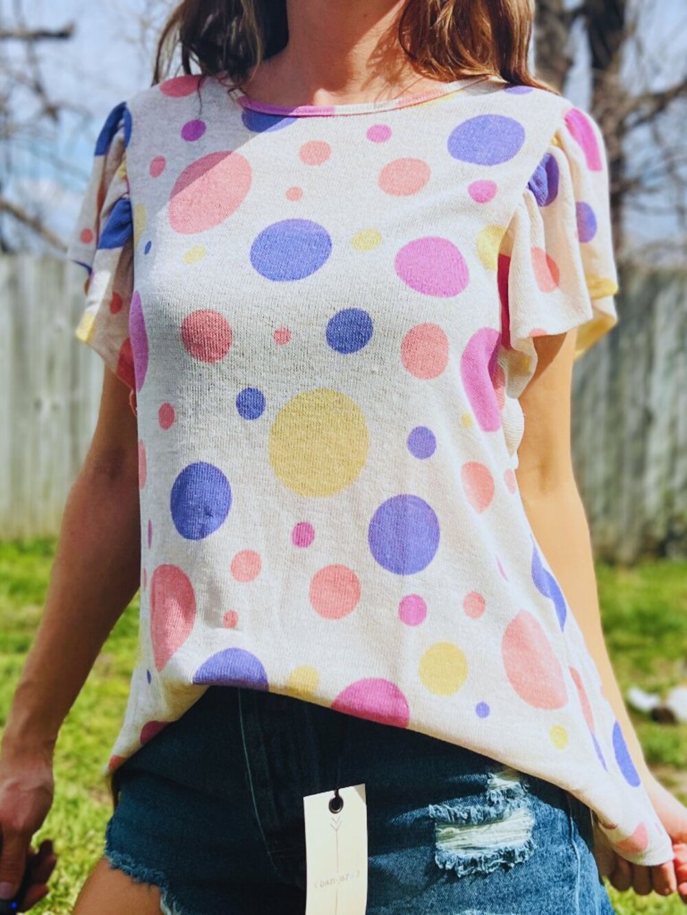 Ruffle Dot Top